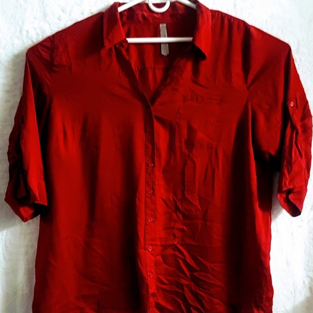 #C47 Penningtons Button Down Red Shirt